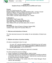 Scottish Forestry Executive Team (SFET) minutes - 9 April 2024